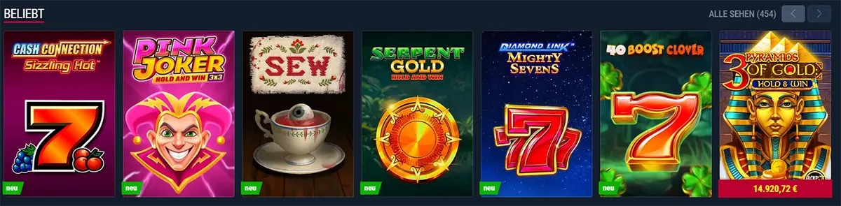 Beliebte Slotspiele Übersicht im Online-Casino
